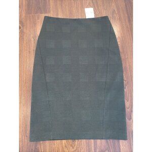 rag & bone Dark Green Plaid Pencil Skirt, Size 6
